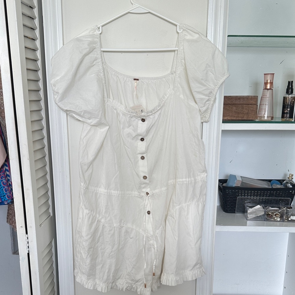 White Free People Romper nwt Large